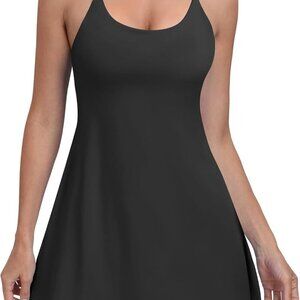 Women’s Tennis Dress with Built-in Bra, Pockets, Cross-Back Straps, Easy Peezy C